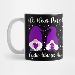 We Wear Purple For Cystic Fibrosis Awareness Mug